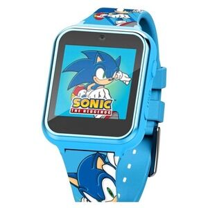 New Sega Sonic The Hedgehog Kids' Smart Watch – 42mm Blue Case & Silicone Strap
